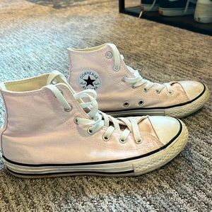 pastel pink high top converse size 4 barely worn